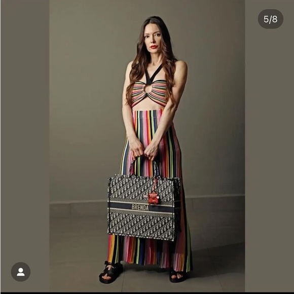 AMUR Annika Knit Set in Vibrant Colorful Stripe - Picture 2 of 16